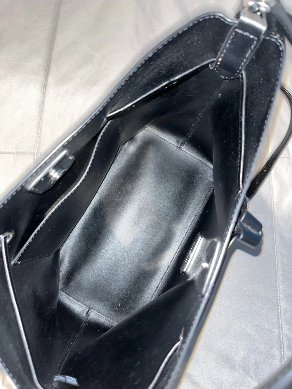 Michael Kors Black MK Logo Bucket Tote